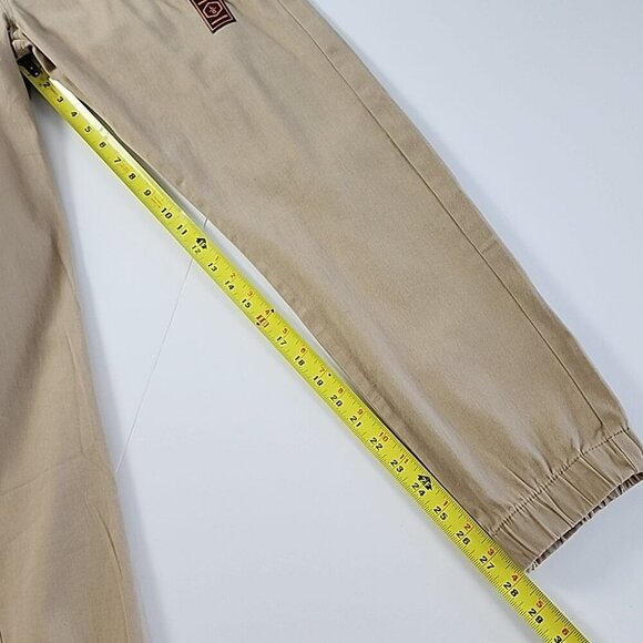 West49 Men's Twill Jogger Pant Tan Cotton Stretch Elastic Waistband Size Large - Picture 13 of 13